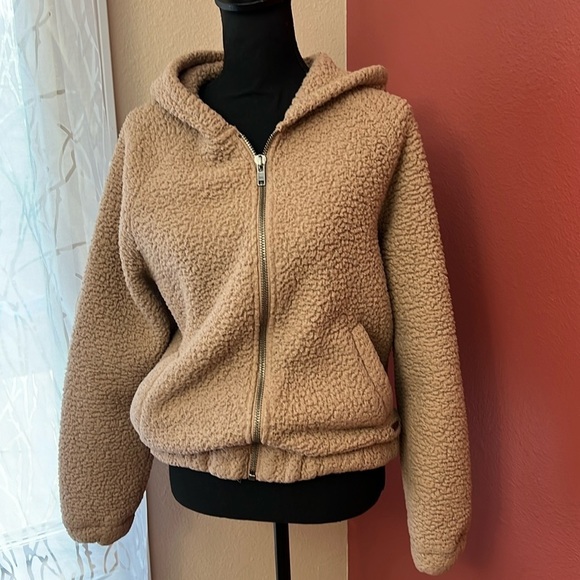 Billabong Jackets & Blazers - Billabong Sherpa Teddy Bear Hooded Zip Up Jacket